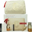 Clarins Double Serum Eye Gift Set 20ml Double Serum Eye + 3ml Wonder Perfect 4D Mascara + 3ml SOS Lashes Serum + Taske